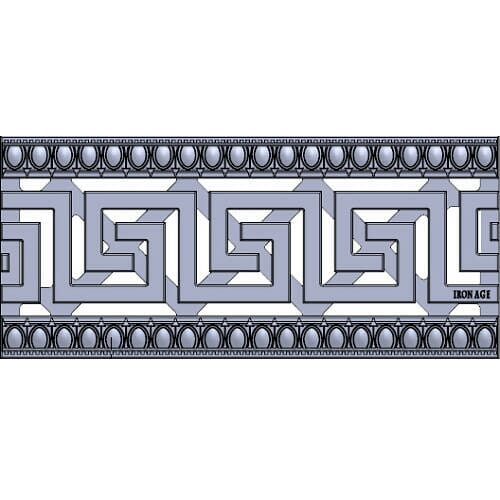 9" x 20" Greek Key Trench Grate Iron Age Designs