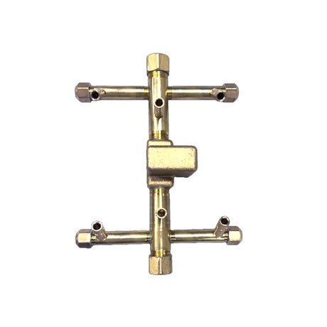 60K BTU 9" x 6.75" Crossfire Brass Burner for Firepits Warming Trends 