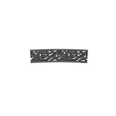 Acanthus 4.5" Wide, 14'-2" Center Line Radius - Radius Grate Iron Age Designs 