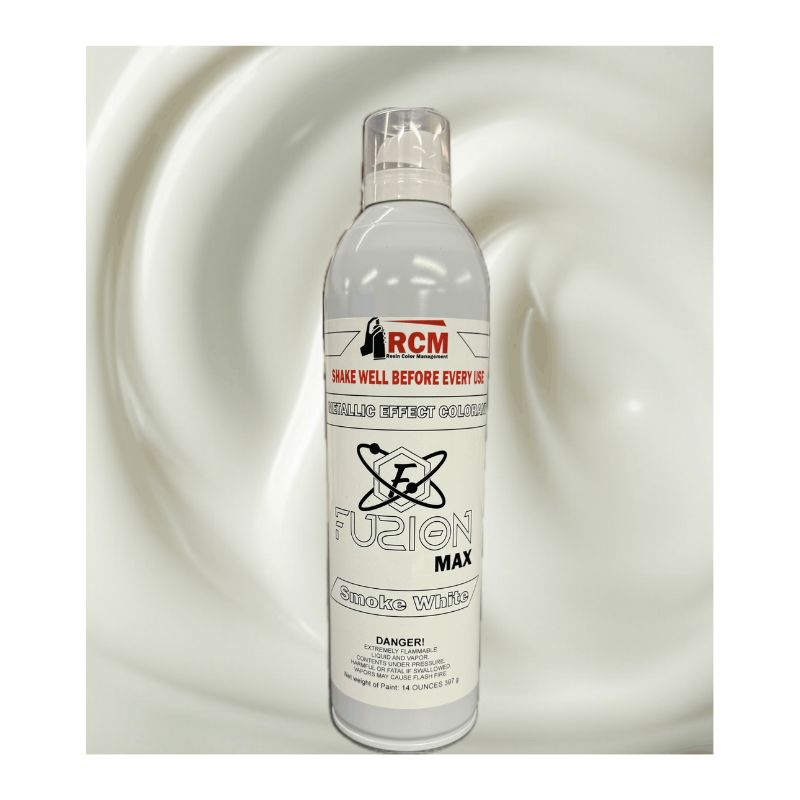 RCM Fuzion Spray Mica-Infused Metallic Spray Resin Color Management Fuzion Mica Spray Smoke White 8 oz