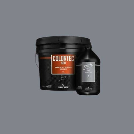 ColorTec 500 Pigmented Concrete Floor Epoxy Surecrete Silver 