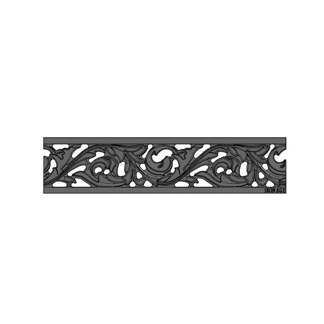 3" x 12" Acanthus Trench Grate Iron Age Designs 