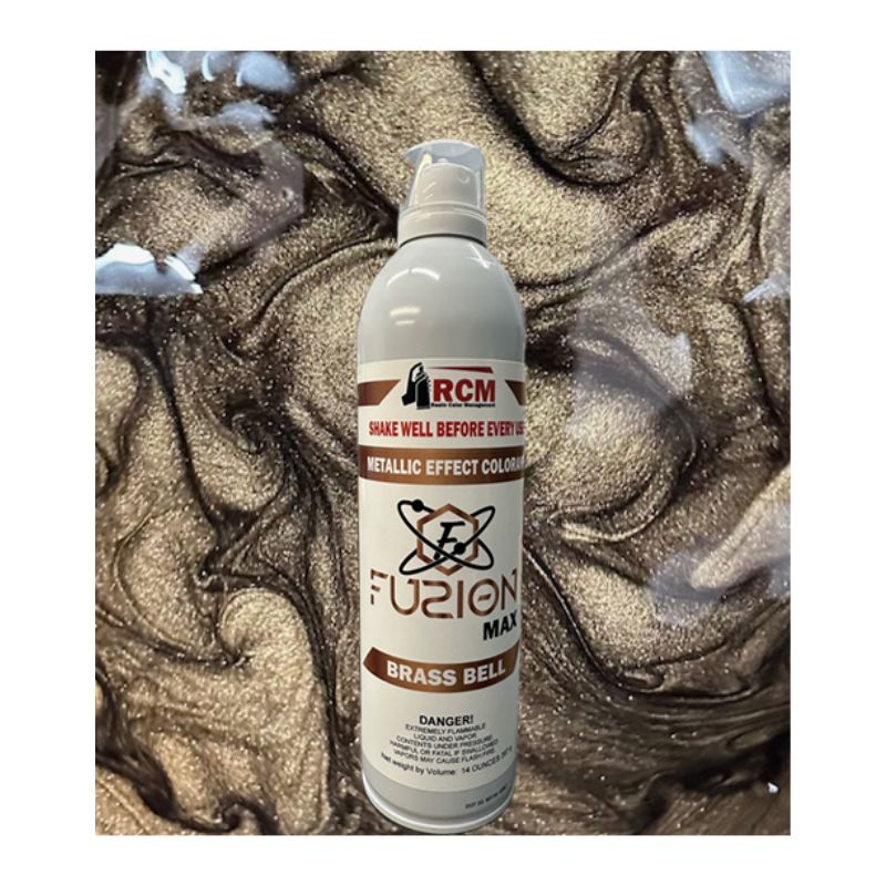 RCM Fuzion Spray Mica-Infused Metallic Spray Resin Color Management Fuzion Mica Spray Brass Bell 8 oz