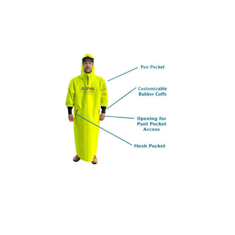 Full Coverage Waterproof Hooded Apron Alpha Professional Tools 