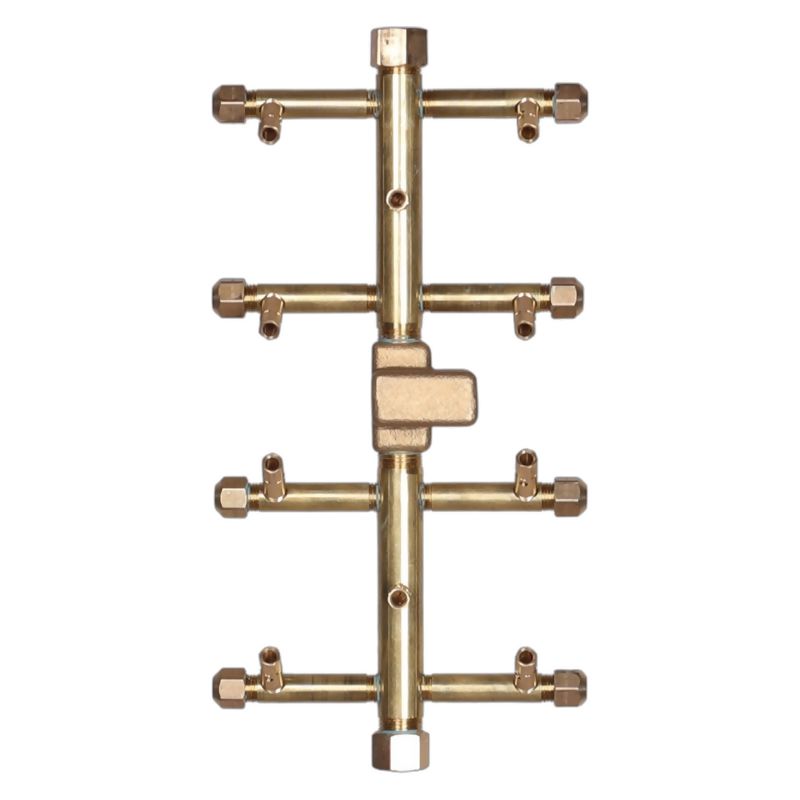 110K BTU 13.5" x 7" Tree-Style Brass Burner for Firepits Warming Trends 