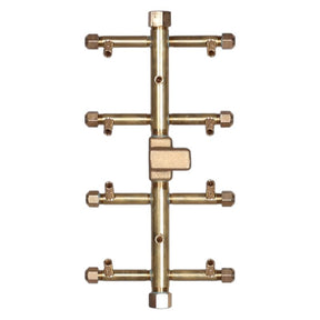 110K BTU 13.5" x 7" Tree-Style Brass Burner for Firepits Warming Trends 