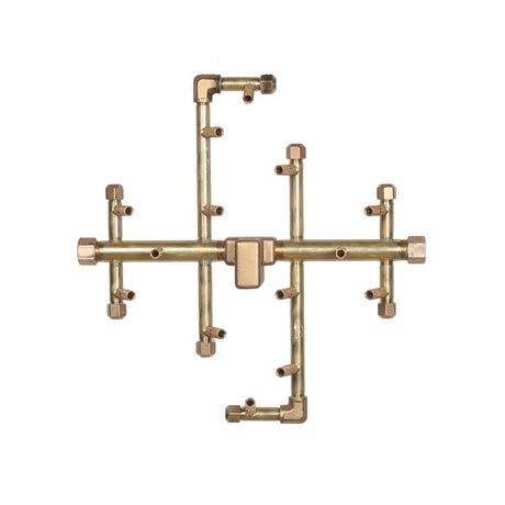 140K BTU 13.5" x 13.5" Original Brass Burner for Firepits Warming Trends 