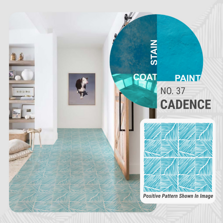 Cadence Pattern - Adhesive-Backed Stencil