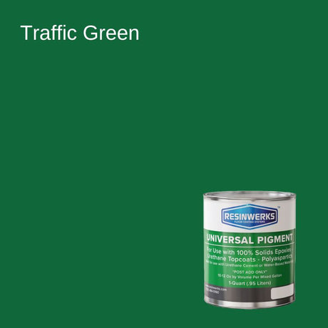 Universal Pigments - Urethane, Polyaspartic and 100% Solids Epoxy Pigments Resinwerks Inc 1 Pint Traffic Green 