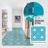 Iberian Star Pattern - Adhesive-Backed Stencil