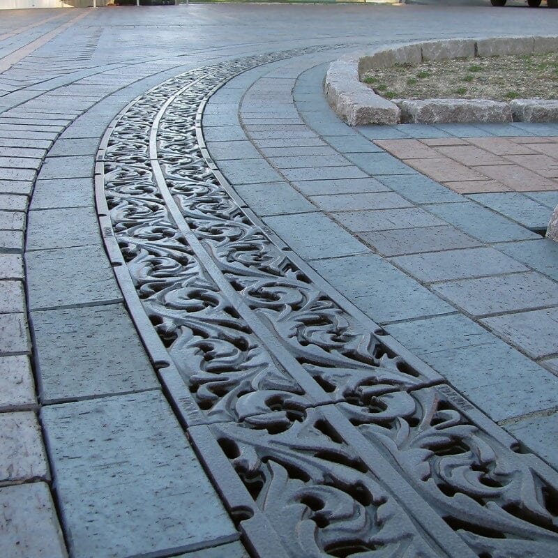 Acanthus 9" Wide, 17'-4" Center Line Radius - Radius Grate Iron Age Designs 