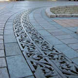 Acanthus 9" Wide, 17'-4" Center Line Radius - Radius Grate Iron Age Designs 