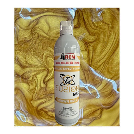 RCM Fuzion Spray Mica-Infused Metallic Spray Resin Color Management Fuzion Mica Spray Crown Gold 8 oz
