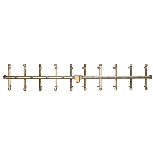 290K BTU 38.75” x 7" Tree-Style Brass Burner for Firepits Warming Trends 