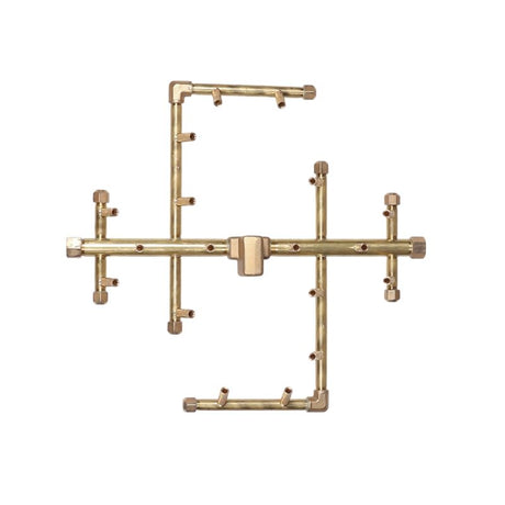 180K BTU 17.75" X 15.5" Crossfire Brass Burner for Firepits Warming Trends 