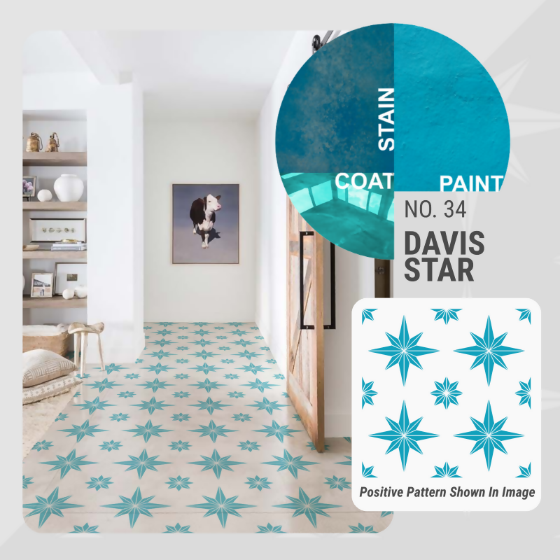 Davis Star Pattern - Adhesive-Backed Stencil