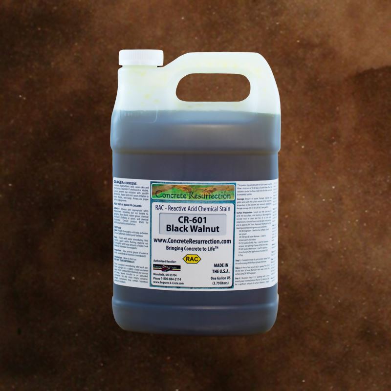 Reactive Acid Chemical (RAC) Concrete Stain Engrave-A-Crete 1 Gallon Black Walnut 