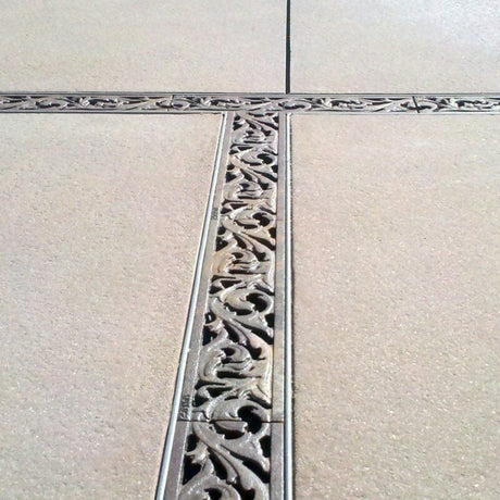 3" x 12" Acanthus Trench Grate Iron Age Designs 