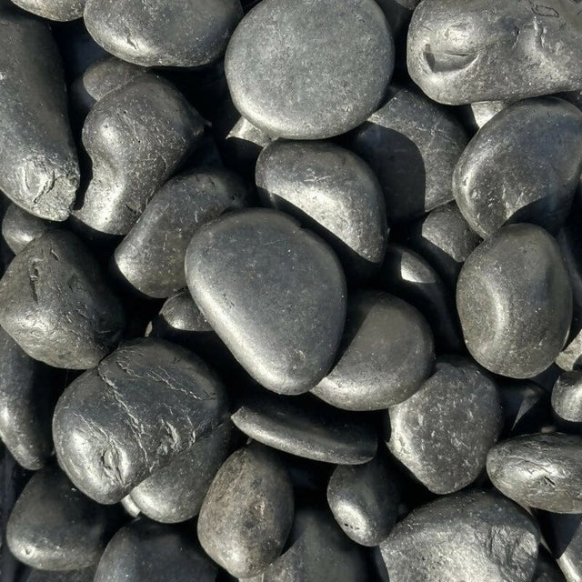 Polished Black Beach Pebbles - 30lb Consolidated Aggregates 