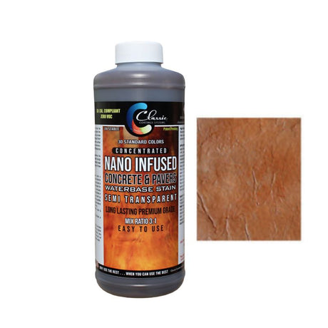Classic Nano Infused Semi-Transparent Decorative Concrete Water-Based Stain - 1 Quart - Concentrate Classic Coatings Systems Arizona Flag 