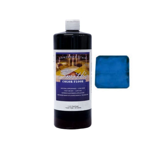 Smith's Color Floor - Water-based Stain for Concrete (Concentrate) Smith Paints Quart Ocean Blue 