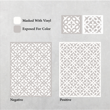 Messina Bloom Pattern - Adhesive-Backed Stencil