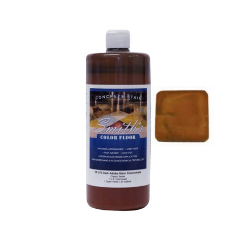 Smith's Color Floor - Water-based Stain for Concrete (Concentrate) Smith Paints Quart Dark Adobe 