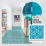 Hexa Bloom Pattern - Adhesive-Backed Stencil