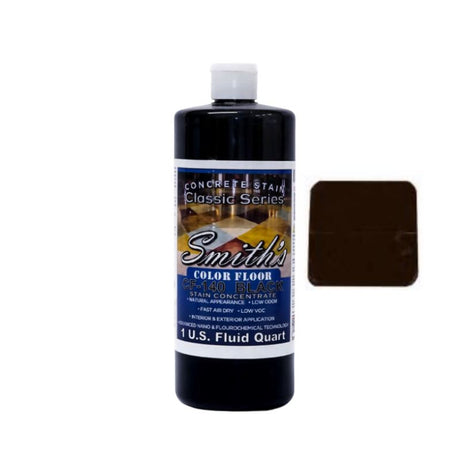 Smith's Color Floor - Water-based Stain for Concrete (Concentrate) Smith Paints Quart Black 