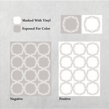 Bauhaus Bloom Pattern - Adhesive-Backed Stencil