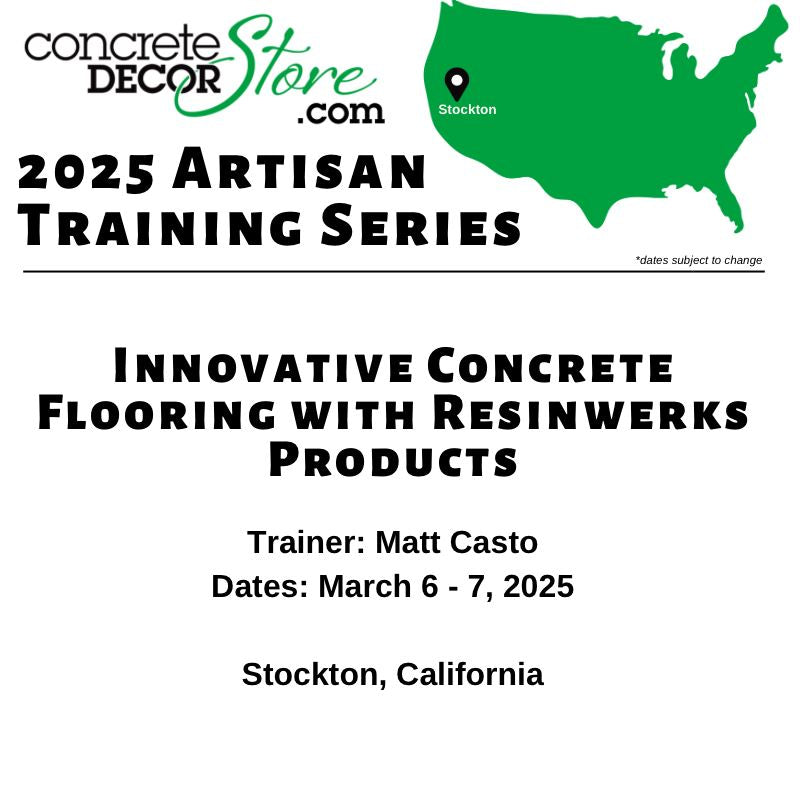 Innovative Concrete Flooring with Resinwerks Products - March 6-7, 2025 - Stockton, California Concrete Decor Store 