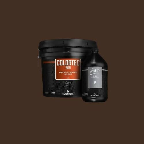 ColorTec 500 Pigmented Concrete Floor Epoxy Surecrete Dark Walnut 