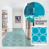 Bauhaus Bloom Pattern - Adhesive-Backed Stencil