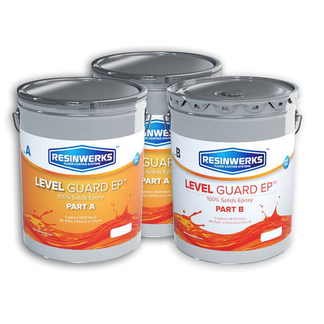 LevelGuard EP - Self-Leviling 100% Solids Epoxy - Clear Resinwerks Inc 15 Gallon Kit 