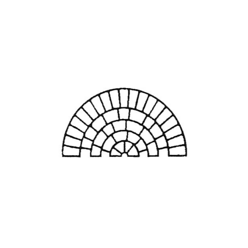 Cobble Circle Pattern - Adhesive-backed Stencil - 5' 4" Diameter