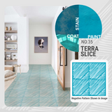 Terra Slice Pattern - Adhesive-Backed Stencil