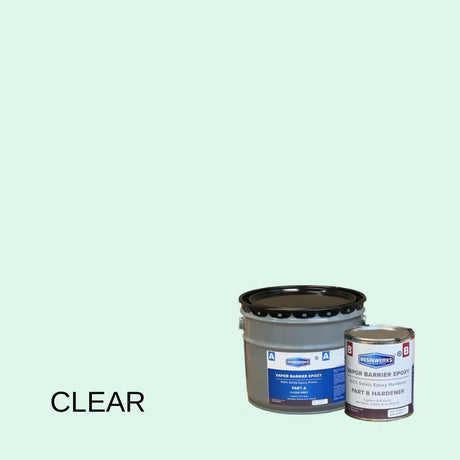 Vapor Barrier Epoxy - 100% Solids Epoxy Primer Resinwerks Inc 3 Gallon Kit (Standard Cure) Clear 