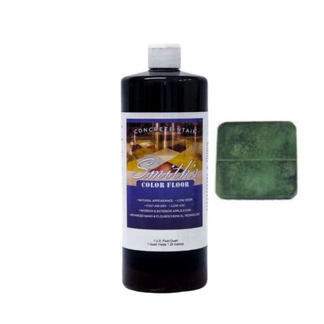 Smith's Color Floor - Water-based Stain for Concrete (Concentrate) Smith Paints Quart Sea Foam 