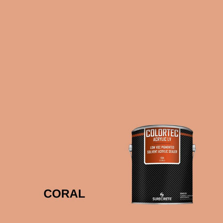 Colortec Acrylic LV Pigmented Outdoor Acrylic Sealer - Low VOC Surecrete 1 Gallon Coral 