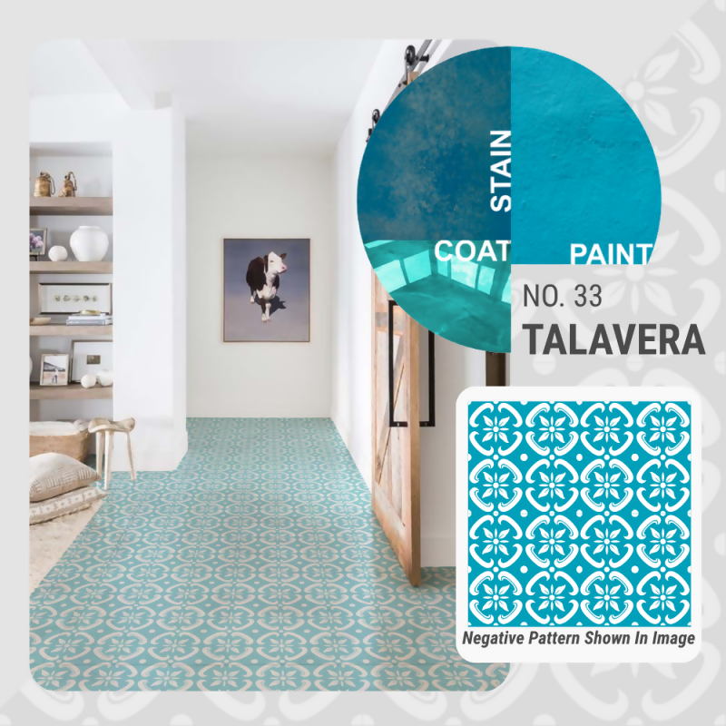 Talavera Pattern - Adhesive-Backed Stencil