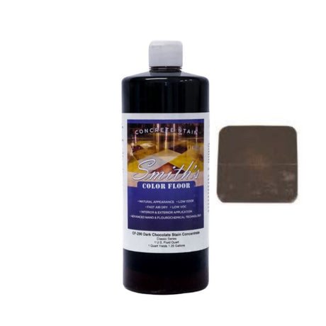 Smith's Color Floor - Water-based Stain for Concrete (Concentrate) Smith Paints Quart Dark Chocolate 