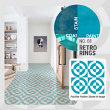 Retro Rings Pattern - Adhesive-Backed Stencil
