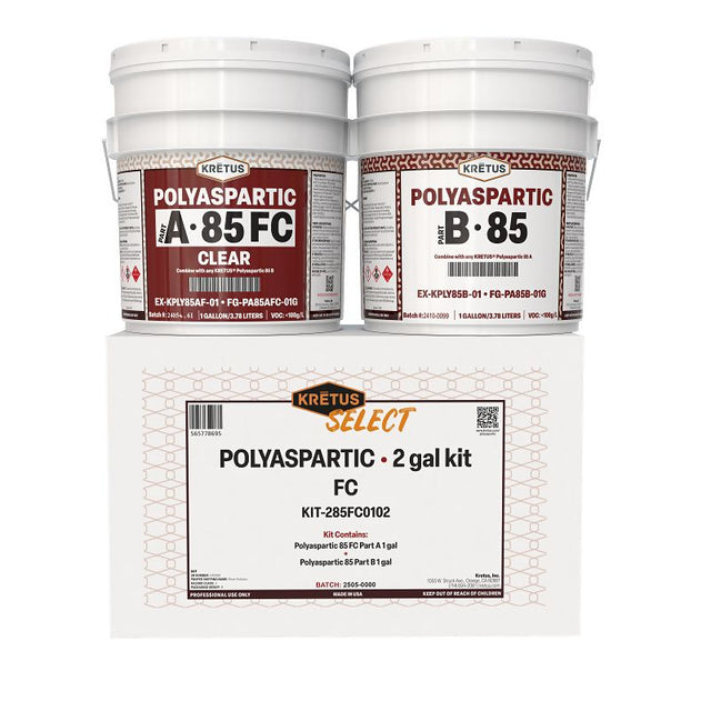 Kretus Polyaspartic 85 - Clear - FC - 2 Gallon Kit Kretus 