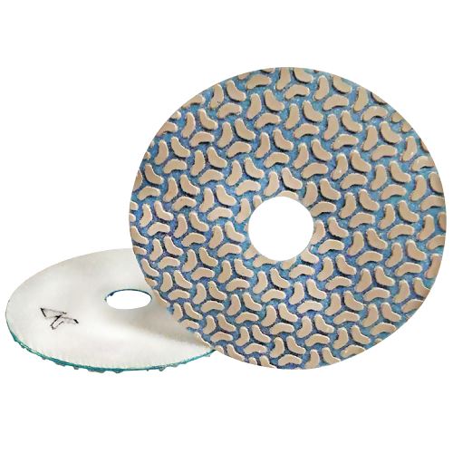 Kirara Pads - Restoration of Marble, Limestone & Concrete Surfaces - 4" Alpha Professional Tools Pos. 3 - Blue 