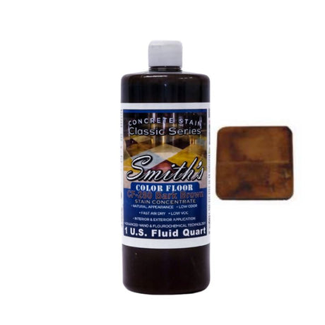 Smith's Color Floor - Water-based Stain for Concrete (Concentrate) Smith Paints Quart Bark Brown 