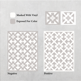 Crux Quadrata Pattern - Adhesive-Backed Stencil
