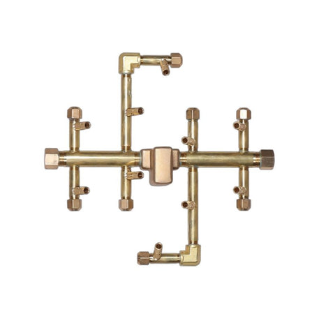 100K BTU 11.75" x 10.5" Crossfire Brass Burner for Firepits Warming Trends 