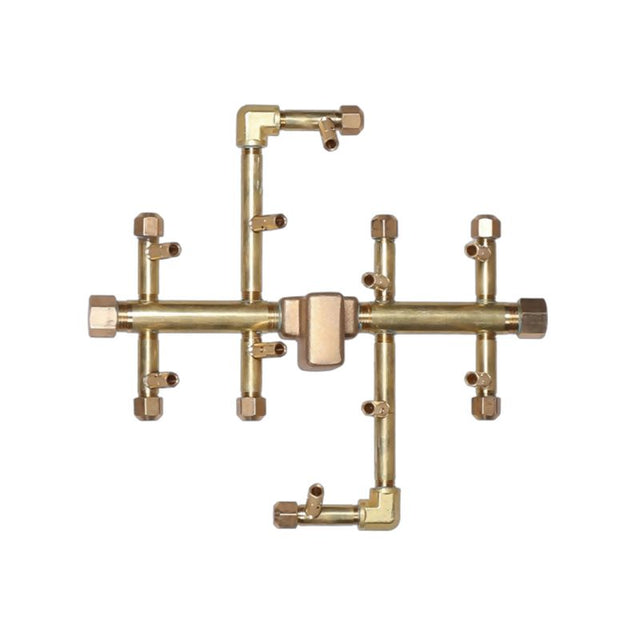 100K BTU 11.75" x 10.5" Crossfire Brass Burner for Firepits Warming Trends 