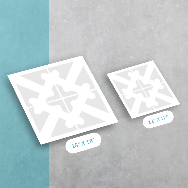 Crux Quadrata Pattern - Adhesive-Backed Stencil