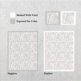 Drift Arc Pattern - Adhesive-Backed Stencil